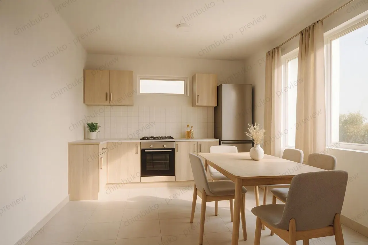 Interior kitchen render