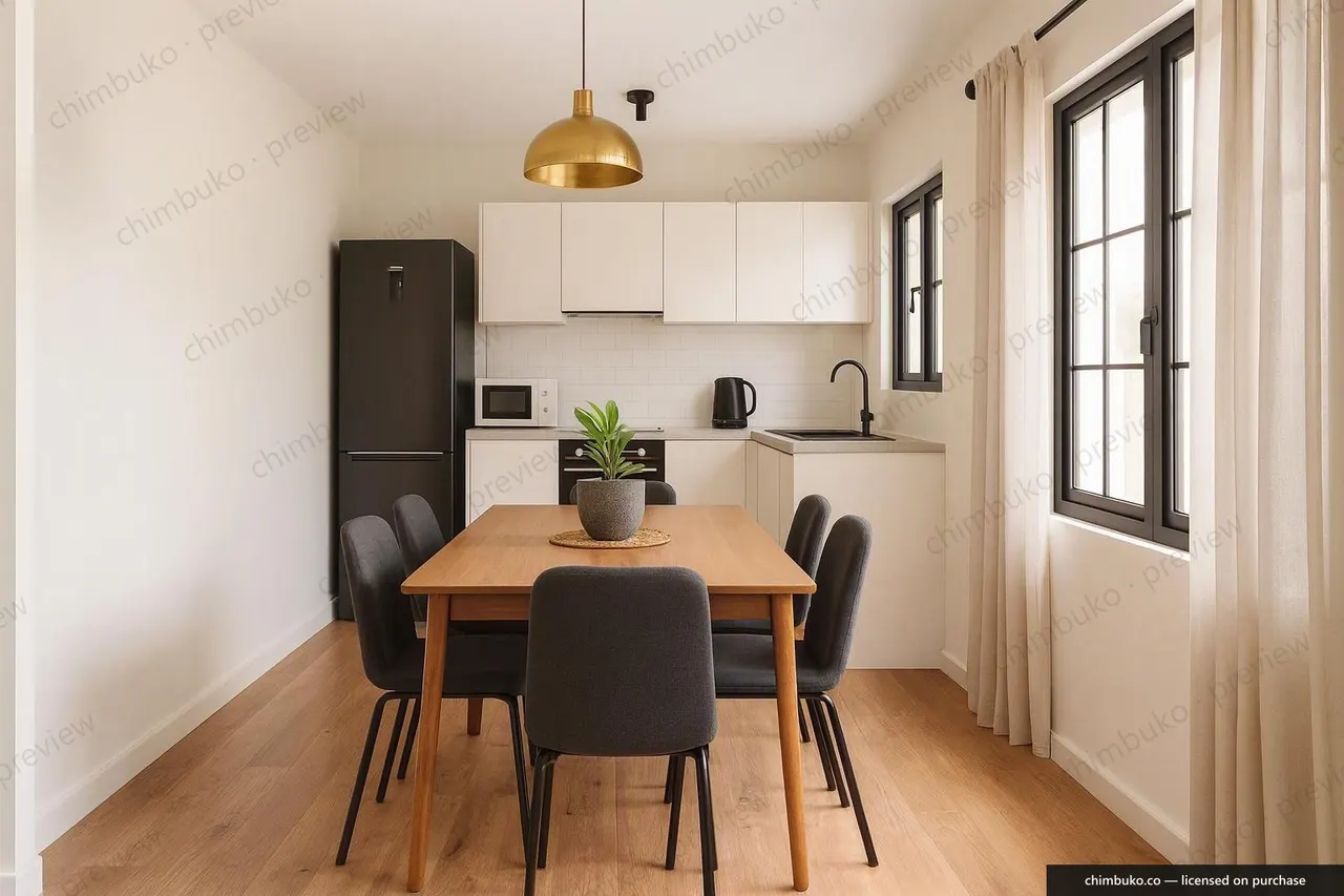 Interior kitchen render