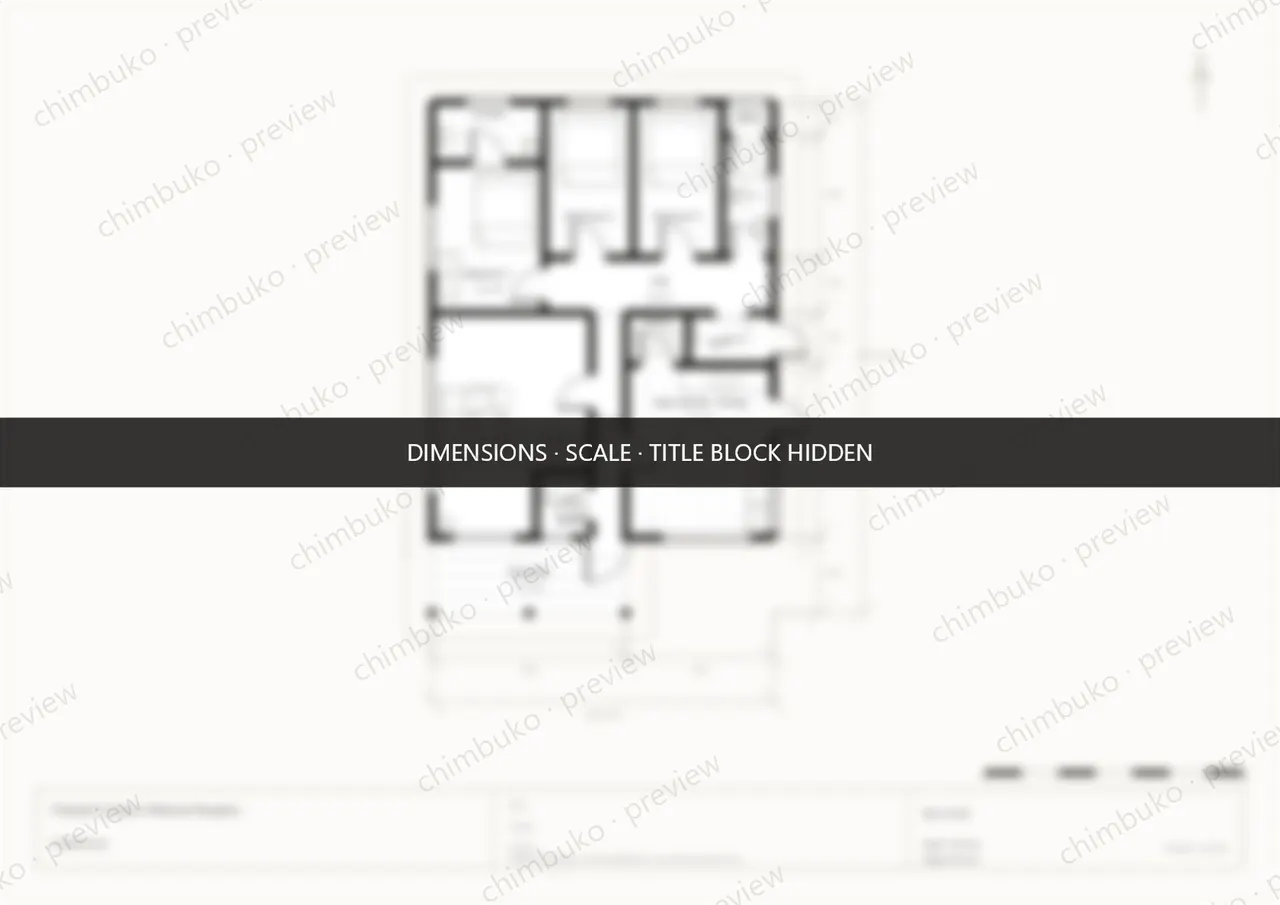 compact 3-bedroom bungalow floor plan Kenya — watermarked preview