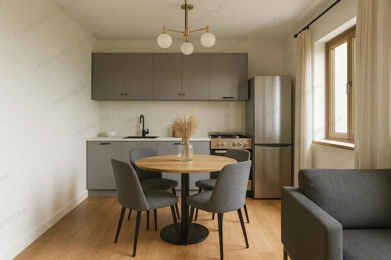 Interior kitchen render