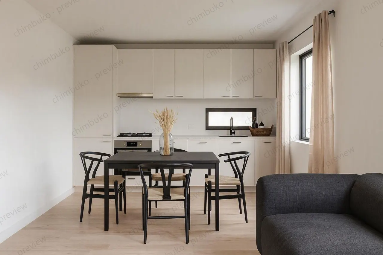 Interior kitchen render