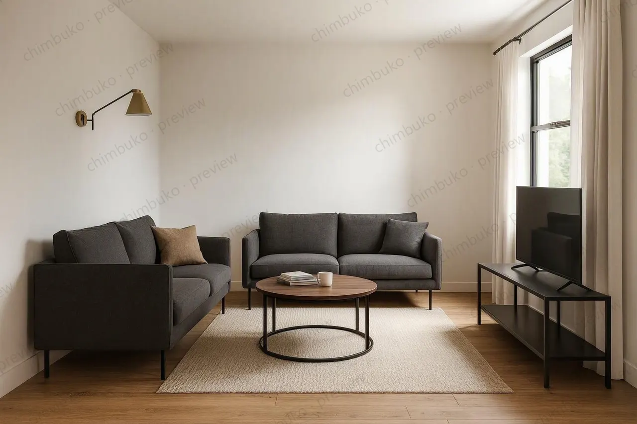 Interior living and dining render