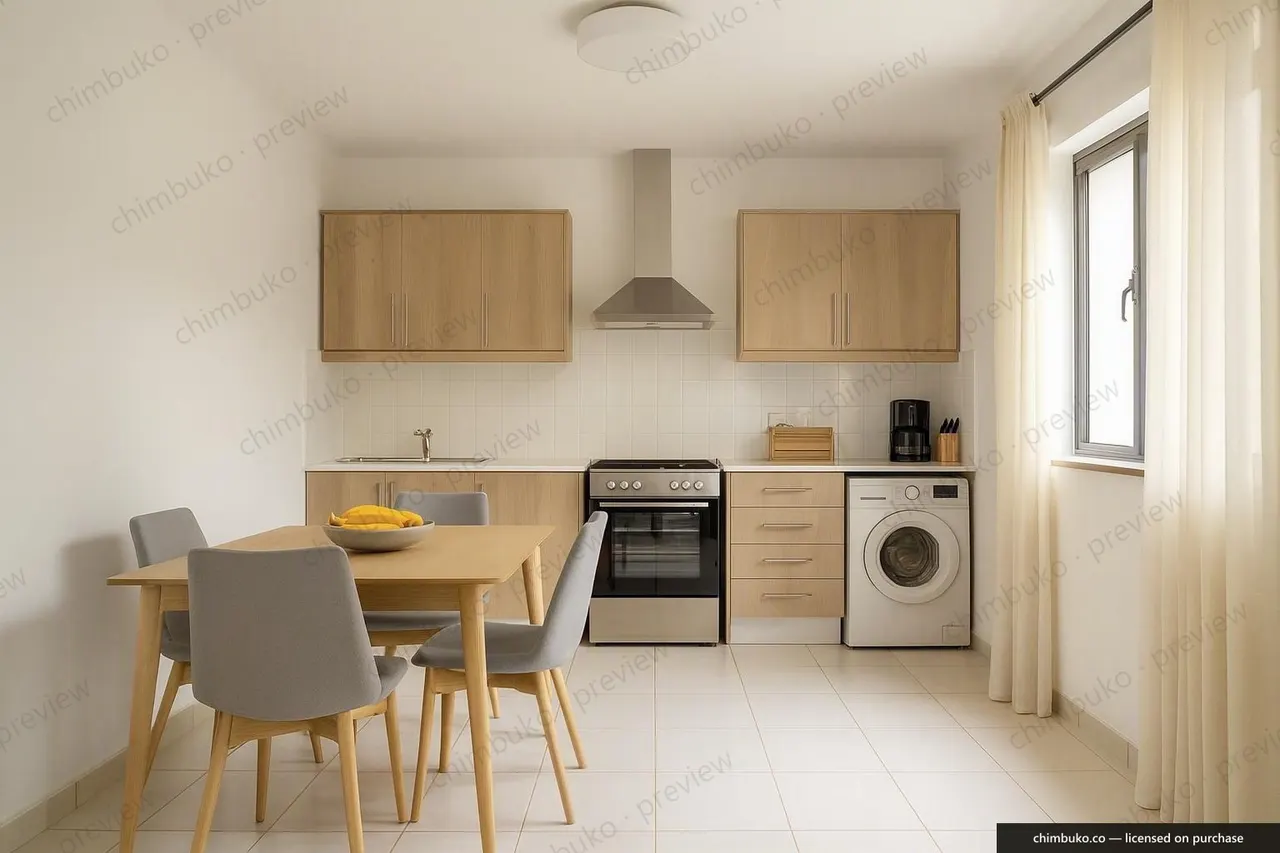 Interior kitchen render