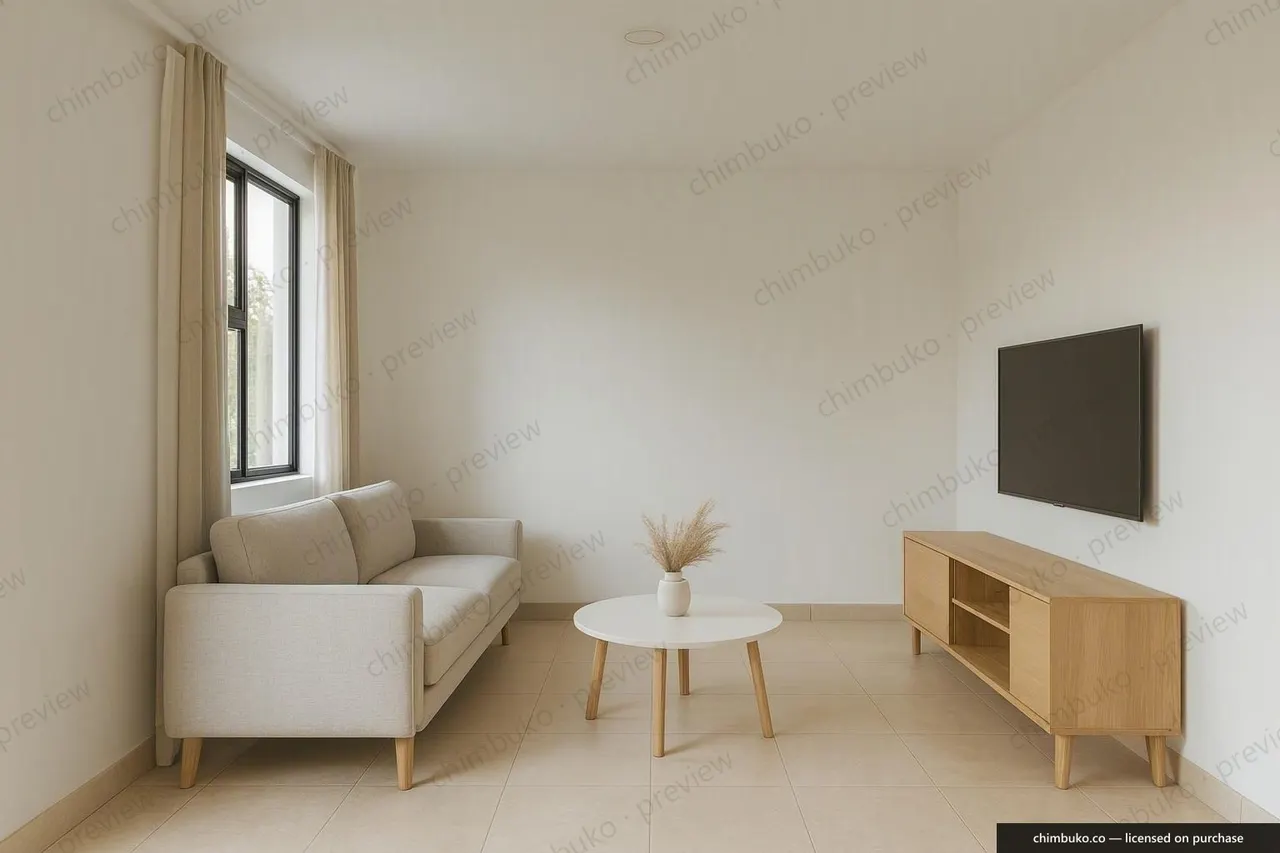Interior living and dining render