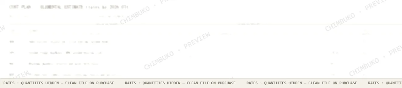 Priced bill of quantities cost plan