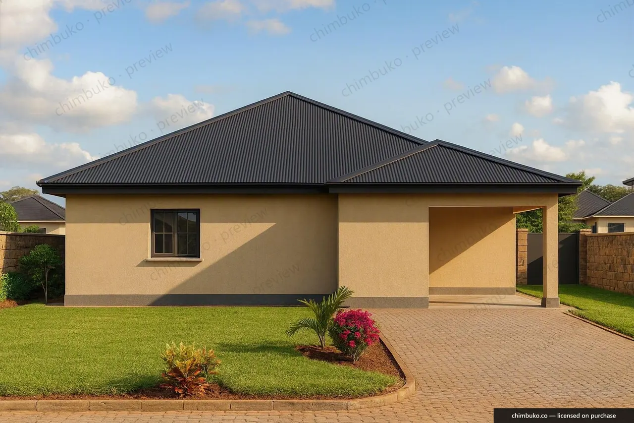 Right side view of the 4-bedroom executive bungalow
