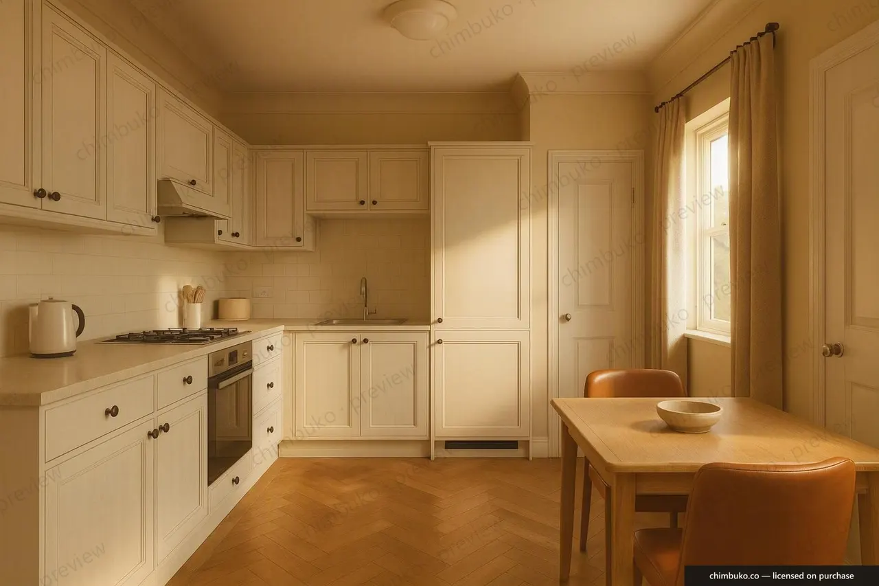 Interior kitchen render