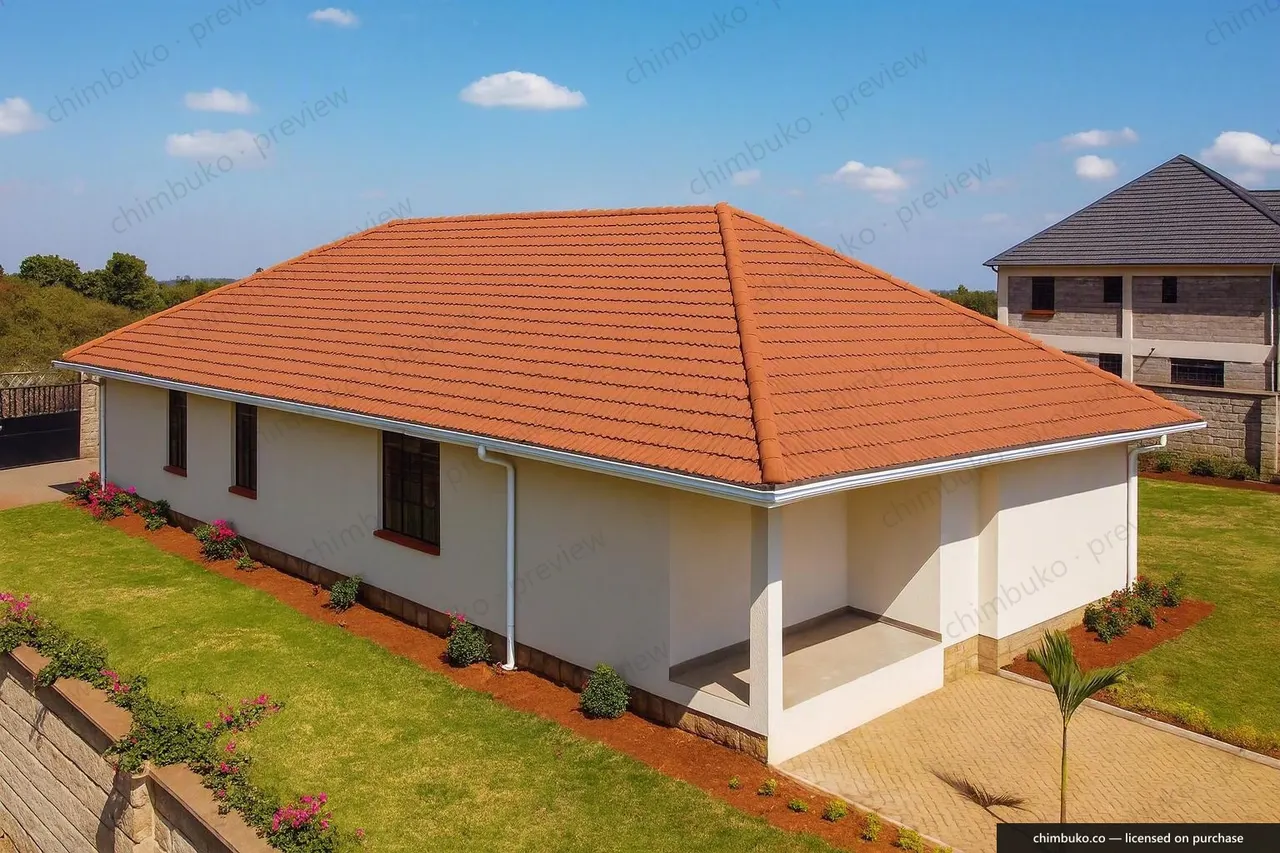 Roof view of the 4-bedroom family bungalow