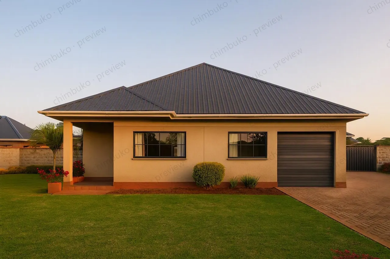 Left side view of the 5-bedroom executive bungalow