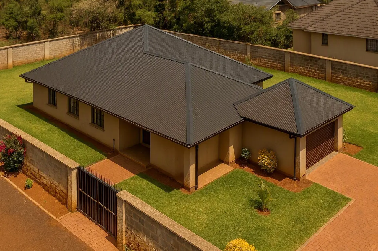 Roof view of the 5-bedroom executive bungalow