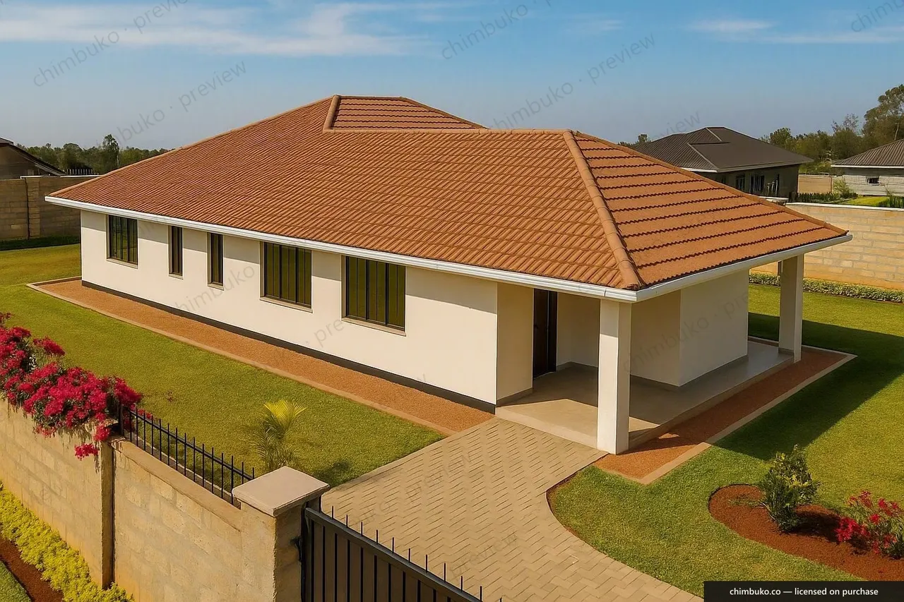 Working model view of the 5-bedroom family bungalow