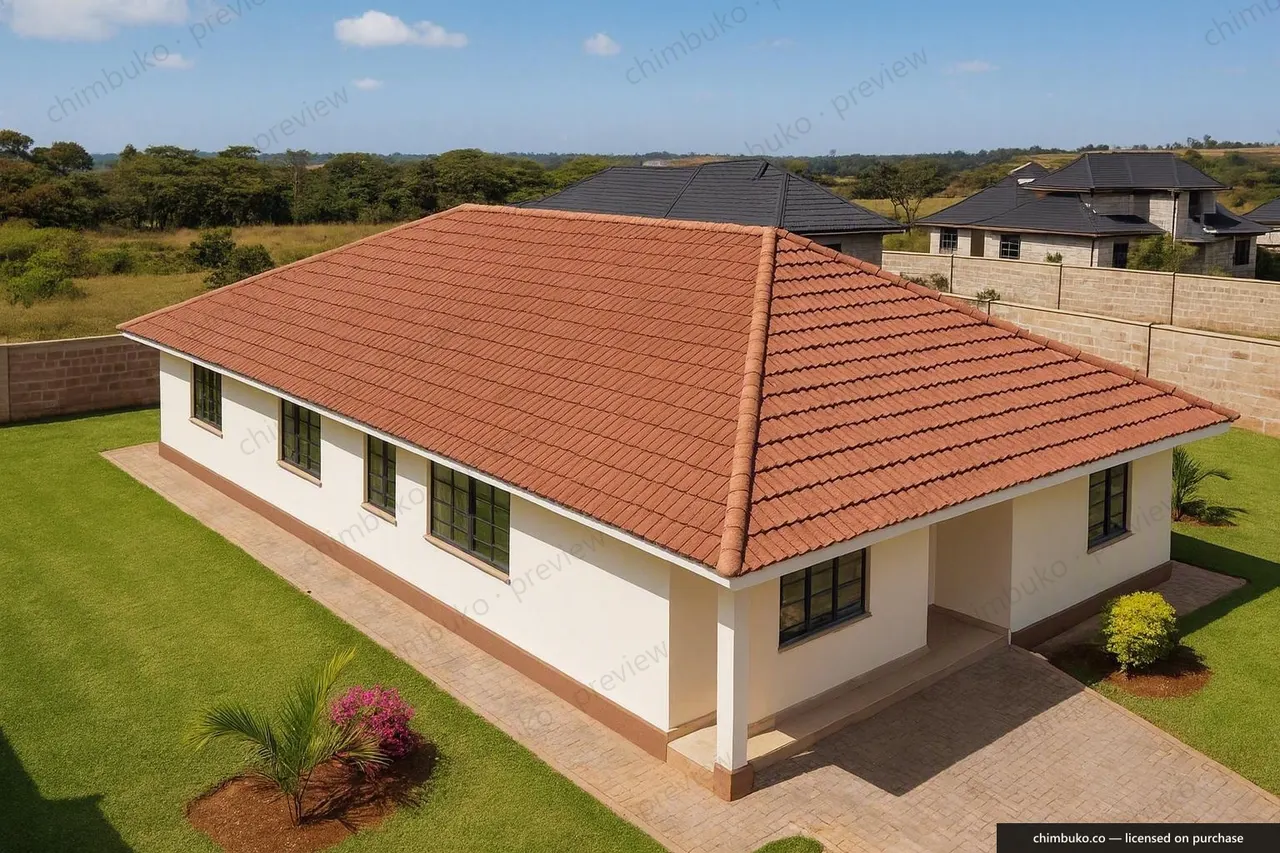 Roof view of the 5-bedroom family bungalow
