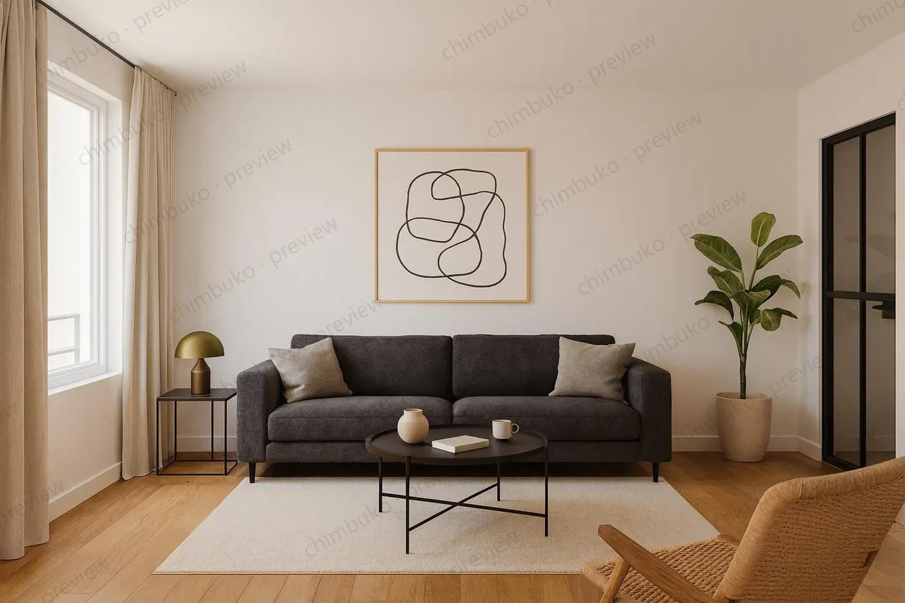 Interior living and dining render