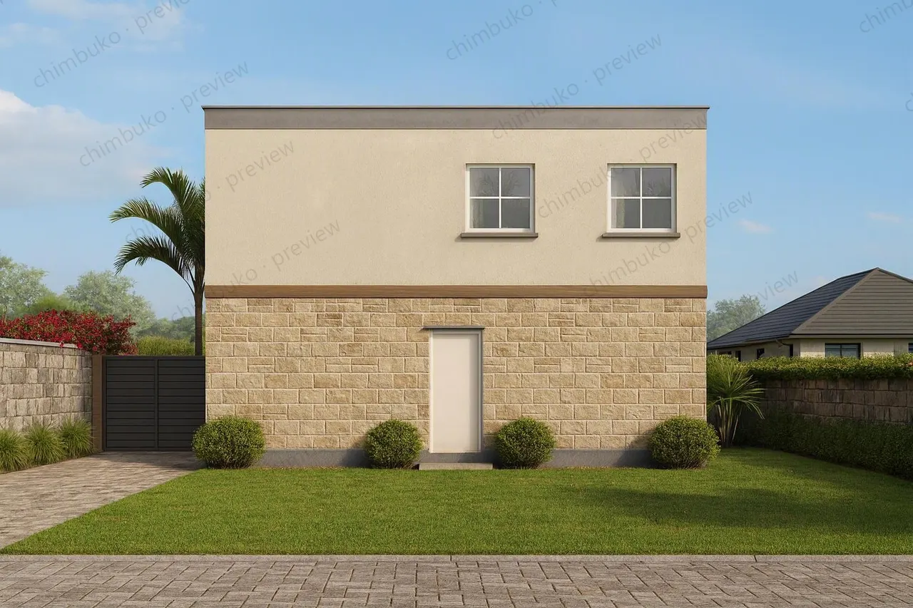 Rear view of the compact 3-bedroom maisonette
