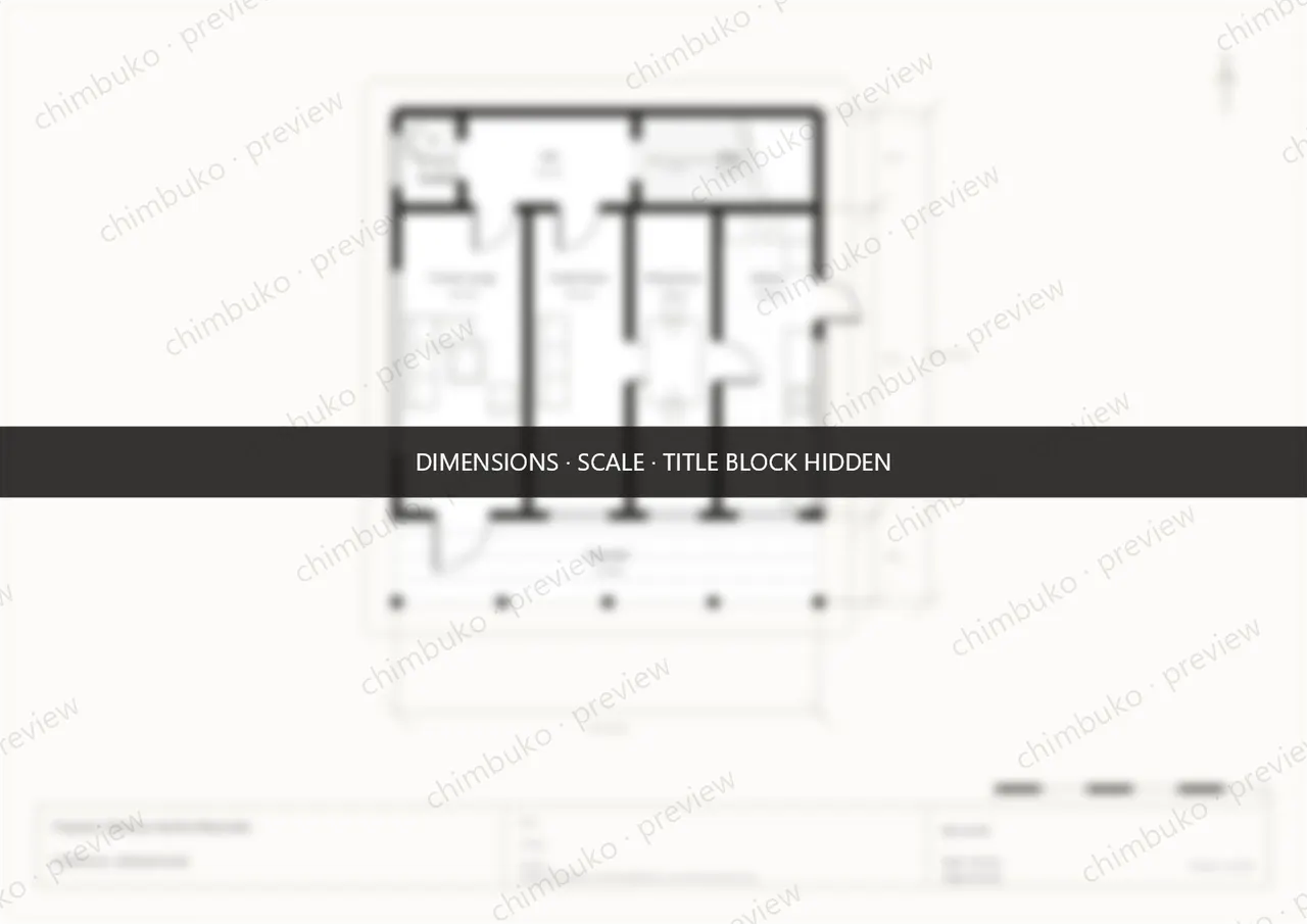 3-bedroom hip-roof maisonette floor plan Kenya, ground floor — watermarked preview