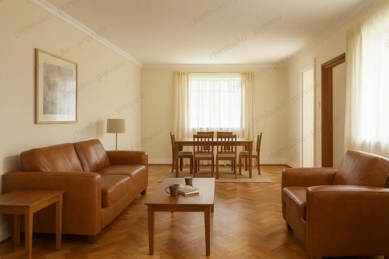 Interior living and dining render