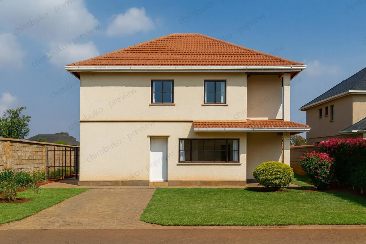 Right side view of the 3-bedroom hip-roof maisonette