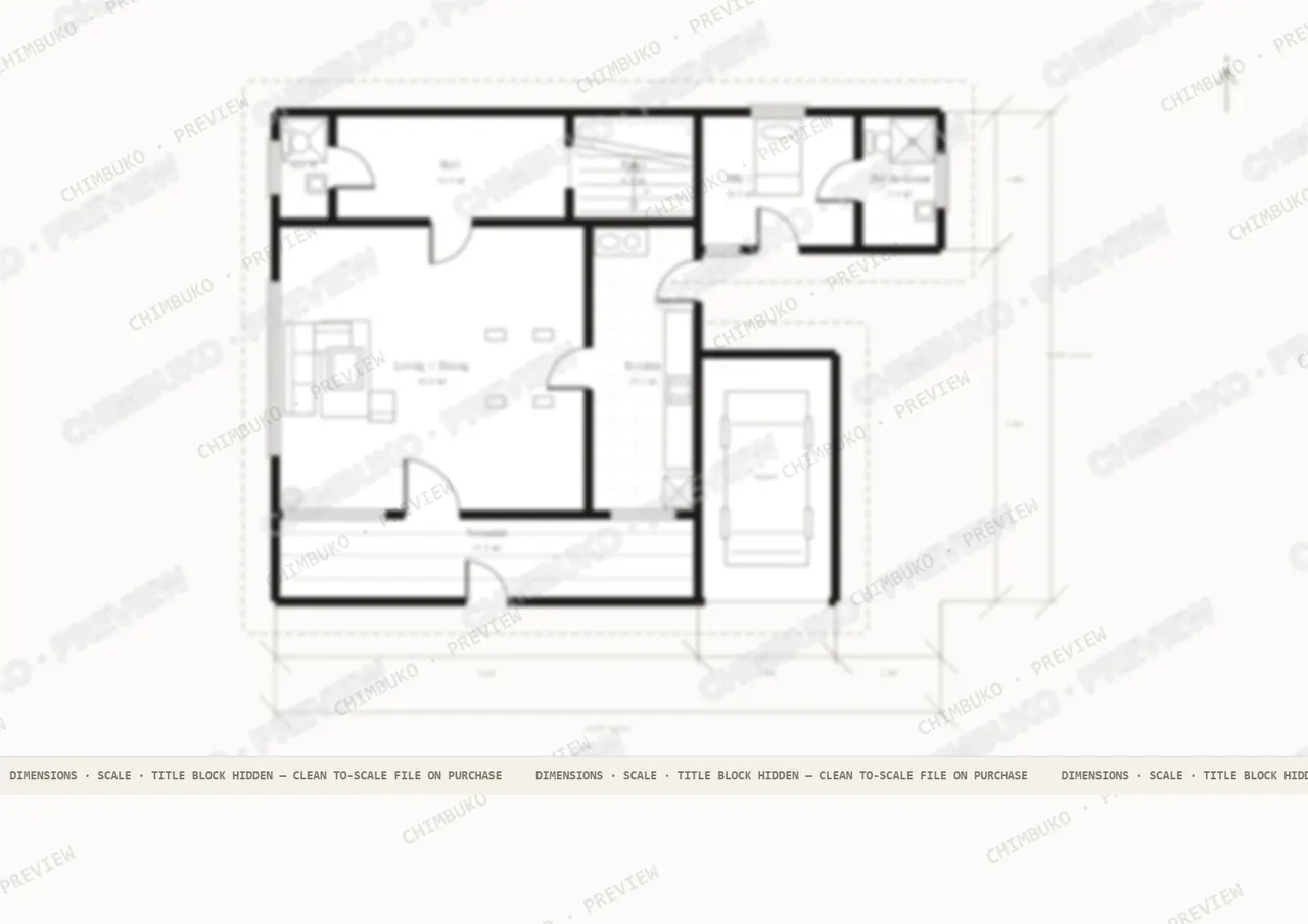 Ground-floor plan of a 4-bedroom maisonette — obscured preview