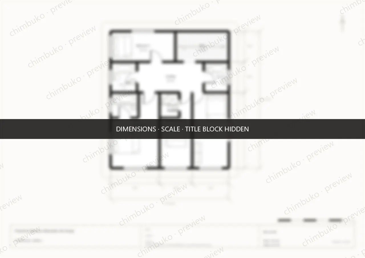 4-bedroom maisonette with garage floor plan Kenya, upper floor — watermarked preview