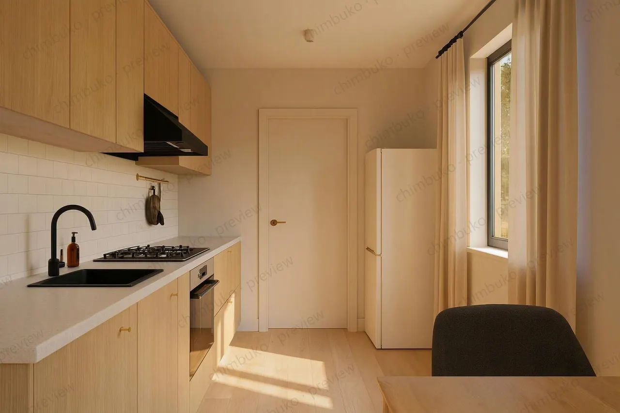 Interior kitchen render