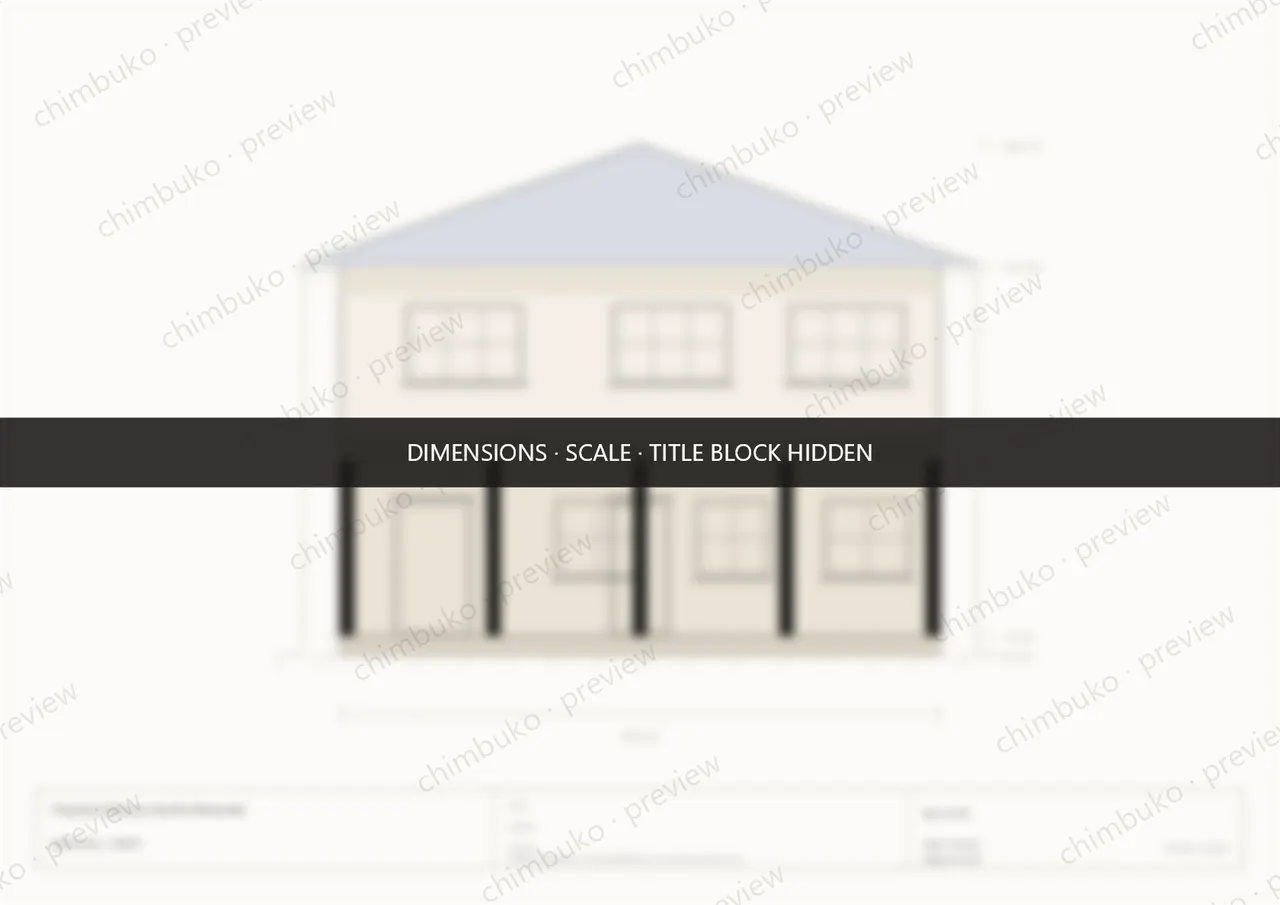 Front elevation sheet of a 4-bedroom maisonette — obscured preview