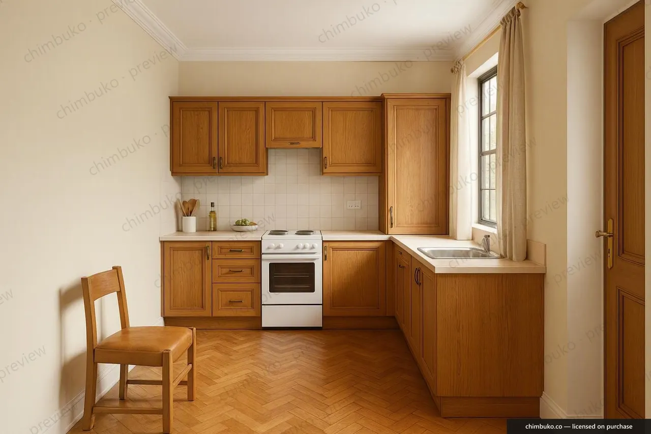 Interior kitchen render