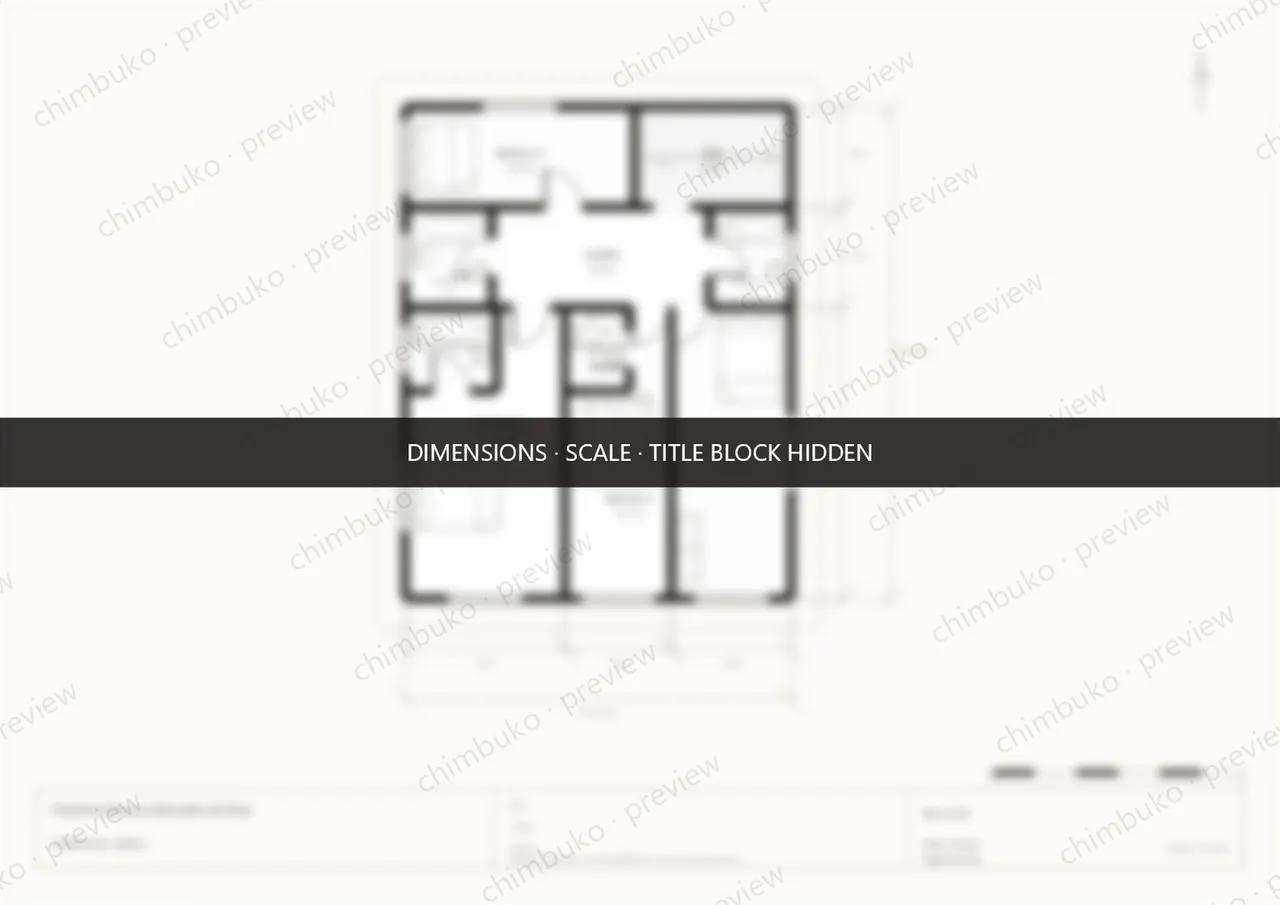 4-bedroom maisonette with study floor plan Kenya, upper floor — watermarked preview