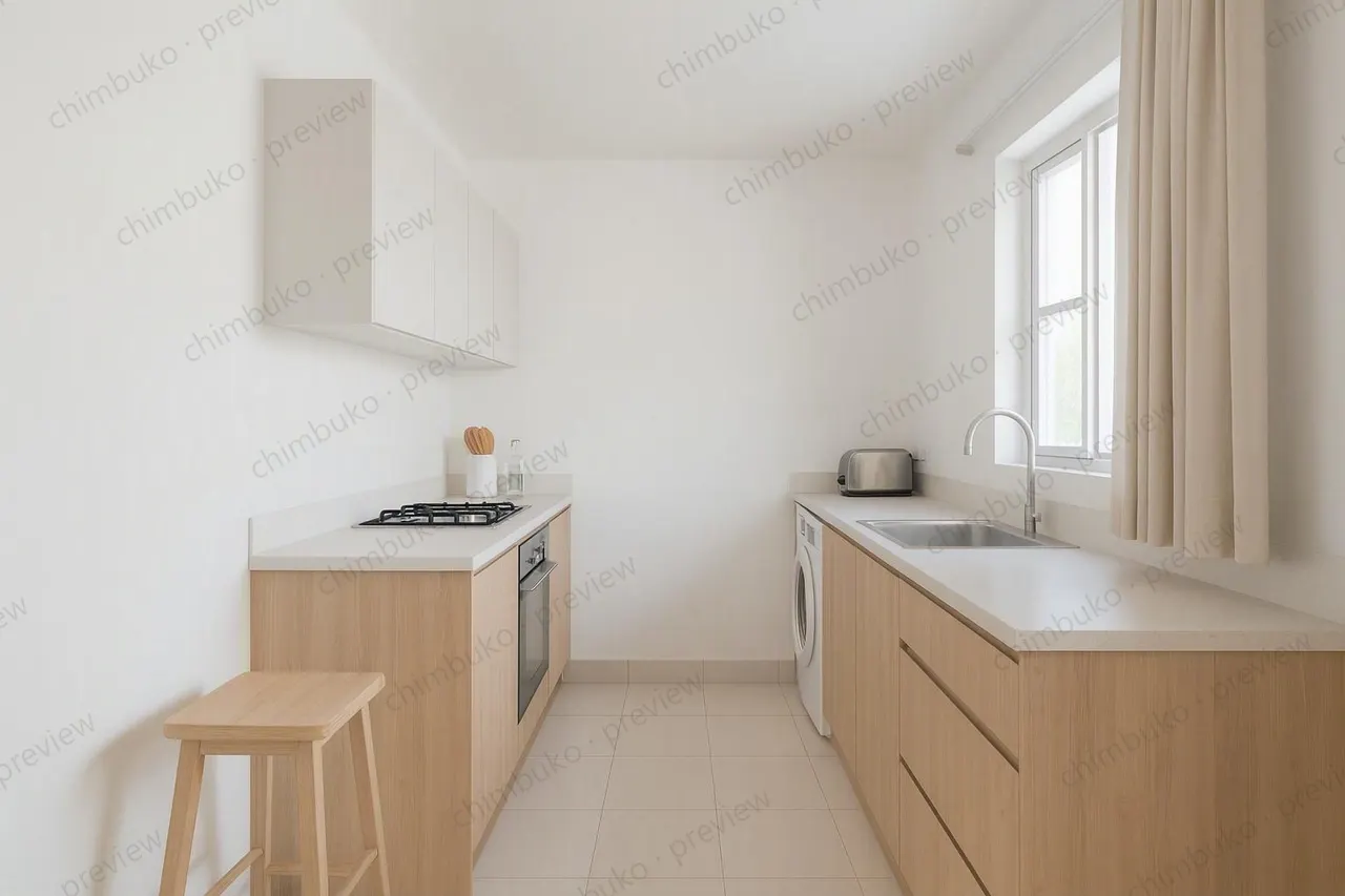 Interior kitchen render