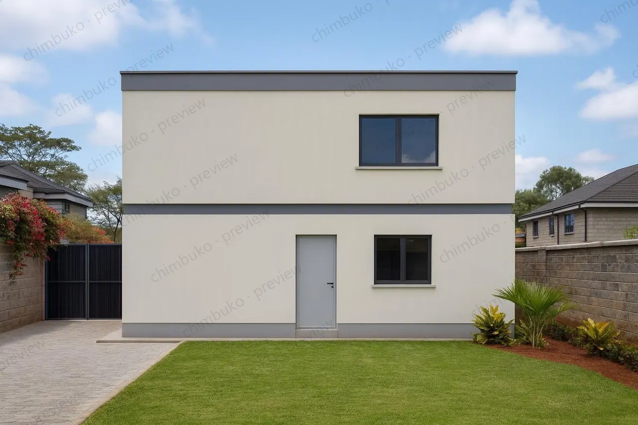 Rear view of the 4-bedroom maisonette with study