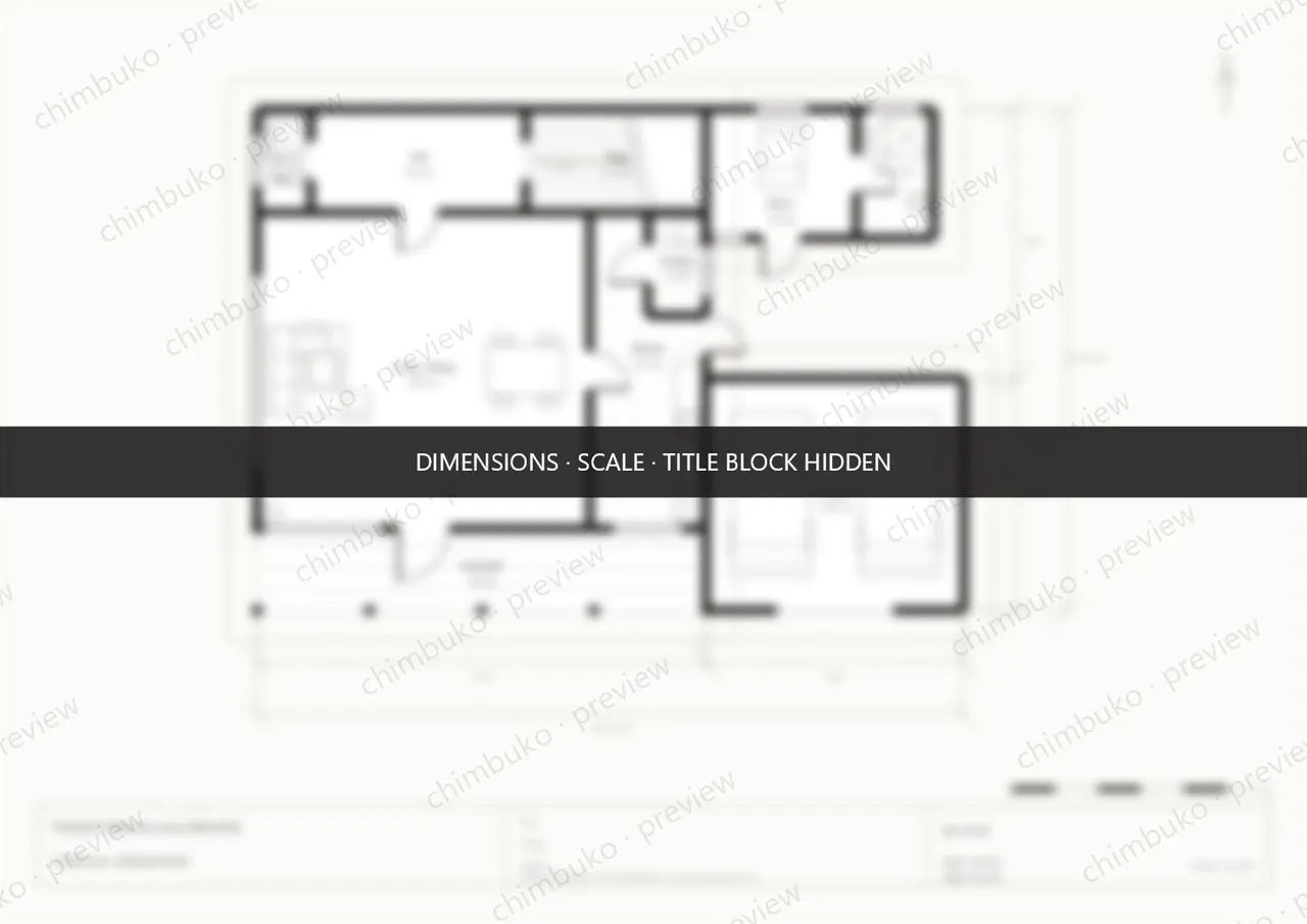 5-bedroom luxury maisonette floor plan Kenya, ground floor — watermarked preview