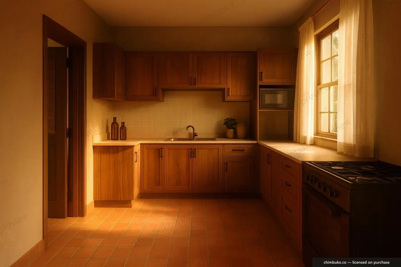 Interior kitchen render